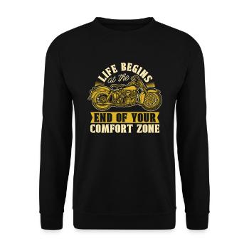 Moto Motard Moto - Sweat-shirt Unisexe - noir - Devant - Alina (178cm) & Michal (187cm)