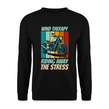 Moto Motard Motard - Sweat-shirt Unisexe - noir - Devant - Alina (178cm) & Michal (187cm)