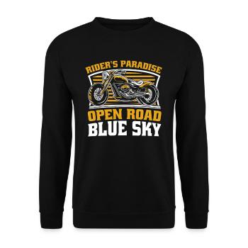 Moto Motard Motard - Sweat-shirt Unisexe - noir - Devant - Alina (178cm) & Michal (187cm)