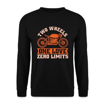 Motorrad Biker Motorbike - Unisex Pullover - Schwarz - Vorne - Alina (178cm) & Michal (187cm)