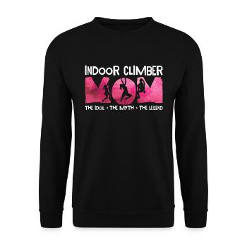 Grimpeur d’intérieur Maman L’idole Le mythe Escalade de bloc - Sweat-shirt Unisexe - noir - Devant - Alina (178cm) & Michal (187cm)