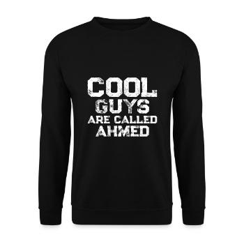 Les mecs cool s’appellent Ahmed - Sweat-shirt Unisexe - noir - Devant - Alina (178cm) & Michal (187cm)