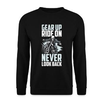 Moto Motard Motard - Sweat-shirt Unisexe - noir - Devant - Alina (178cm) & Michal (187cm)