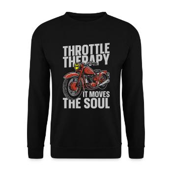 Moto Motard Motard - Sweat-shirt Unisexe - noir - Devant - Alina (178cm) & Michal (187cm)
