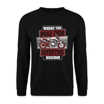 Moto Motard Motard - Sweat-shirt Unisexe - noir - Devant - Alina (178cm) & Michal (187cm)