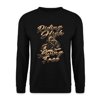Moto Motard Motard - Sweat-shirt Unisexe - noir - Devant - Alina (178cm) & Michal (187cm)