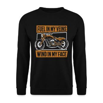 Motorrad Biker Motorbike - Unisex Pullover - Schwarz - Vorne - Alina (178cm) & Michal (187cm)