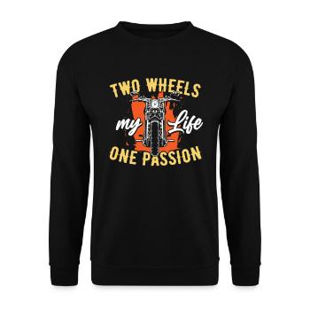 Moto Motard Motard - Sweat-shirt Unisexe - noir - Devant - Alina (178cm) & Michal (187cm)