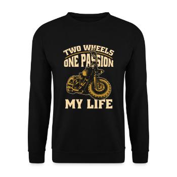 Moto Motard Motard - Sweat-shirt Unisexe - noir - Devant - Alina (178cm) & Michal (187cm)