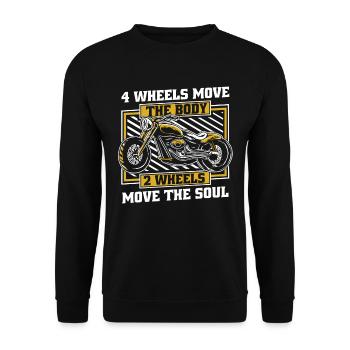 Moto Motard Motard - Sweat-shirt Unisexe - noir - Devant - Alina (178cm) & Michal (187cm)