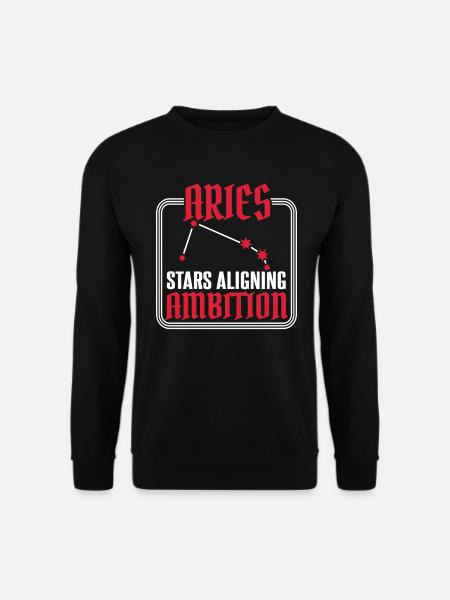 Widder Sternzeichen - Unisex Pullover - Schwarz