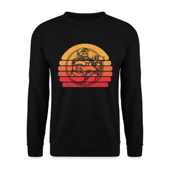 Motorrad Biker Moto Skull Moto - Sweat-shirt Unisexe - noir - Devant - Alina (178cm) & Michal (187cm)