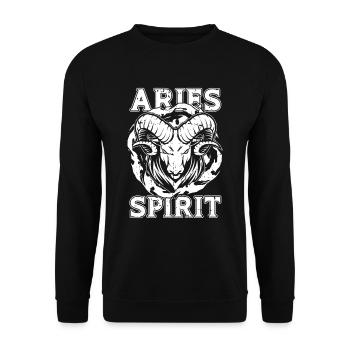 de feu Bélier - Sweat-shirt Unisexe - noir - Devant - Alina (178cm) & Michal (187cm)