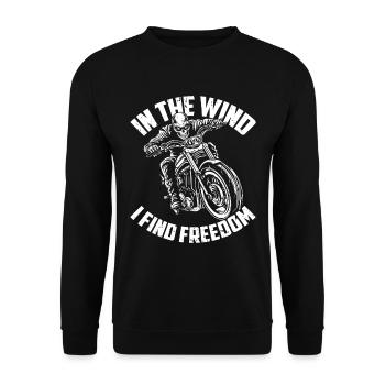 Moto Motard Motard - Sweat-shirt Unisexe - noir - Devant - Alina (178cm) & Michal (187cm)