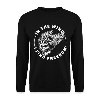 Motorrad Biker Motorbike - Unisex Pullover - Schwarz - Vorne - Alina (178cm) & Michal (187cm)