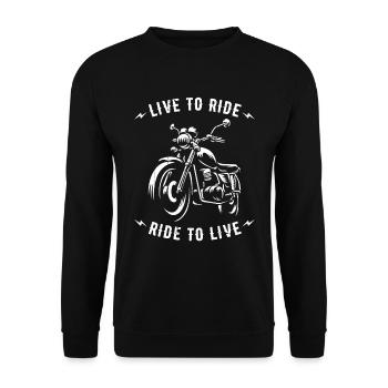 Moto Motard Motard - Sweat-shirt Unisexe - noir - Devant - Alina (178cm) & Michal (187cm)