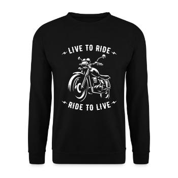 Moto Motard Motard - Sweat-shirt Unisexe - noir - Devant - Alina (178cm) & Michal (187cm)