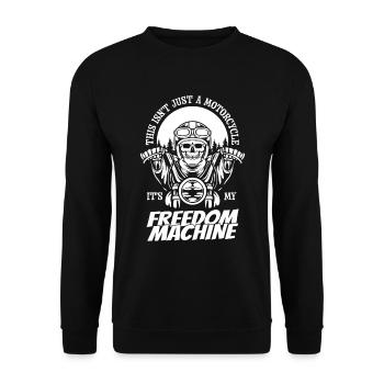 Motorrad Biker Motorbike Motorcycle Dad - Unisex Pullover - Schwarz - Vorne - Alina (178cm) & Michal (187cm)