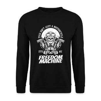 Motorrad Biker Motorbike Motorcycle Dad - Unisex Pullover - Schwarz - Vorne - Alina (178cm) & Michal (187cm)