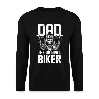 Motorrad Motard Moto Moto Papa - Sweat-shirt Unisexe - noir - Devant - Alina (178cm) & Michal (187cm)