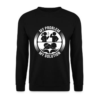 Doula Mon Problème Mon Pictogramme Papa Maman Aide à la naissance - Sweat-shirt Unisexe - noir - Devant - Alina (178cm) & Michal (187cm)
