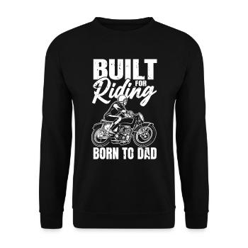Motorrad Biker Motorbike Motorcycle Dad - Unisex Pullover - Schwarz - Vorne - Alina (178cm) & Michal (187cm)