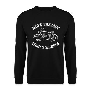Motorrad Motard Moto Moto Papa - Sweat-shirt Unisexe - noir - Devant - Alina (178cm) & Michal (187cm)