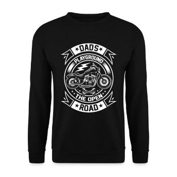 Motorrad Biker Motorbike Motorcycle Dad - Unisex Sweatshirt - black - Front - Alina (178cm) & Michal (187cm)