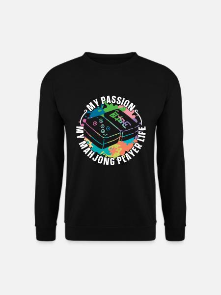 Mahjong Player My Passion My Mahjong Board Game - Unisex Pullover - Schwarz
