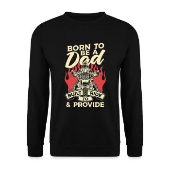 Motorrad Biker Motorbike Motorcycle Dad - Unisex Pullover - Schwarz - Vorne - Alina (178cm) & Michal (187cm)