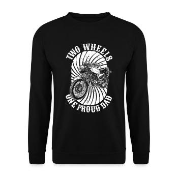 Motorrad Biker Motorbike Motorcycle Dad - Unisex Pullover - Schwarz - Vorne - Alina (178cm) & Michal (187cm)