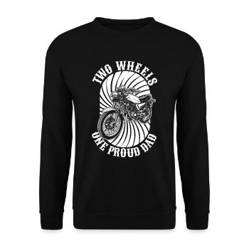Motorrad Biker Motorbike Motorcycle Dad - Unisex Pullover - Schwarz - Vorne - Alina (178cm) & Michal (187cm)