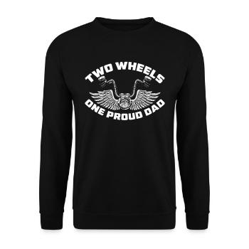 Motorrad Biker Motorbike Motorcycle Dad - Unisex Pullover - Schwarz - Vorne - Alina (178cm) & Michal (187cm)