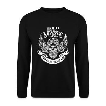 Motorrad Biker Motorbike Motorcycle Dad - Unisex Pullover - Schwarz - Vorne - Alina (178cm) & Michal (187cm)