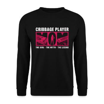 Cribbage Player Mom The Idol The Cribbage Game - Unisex Pullover - Schwarz - Vorne - Alina (178cm) & Michal (187cm)