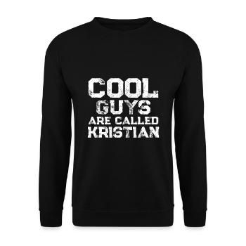 Les mecs cool s’appellent Kristian - Sweat-shirt Unisexe - noir - Devant - Alina (178cm) & Michal (187cm)