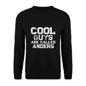 Les mecs cool s’appellent Anders - Sweat-shirt Unisexe - noir - Devant - Alina (178cm) & Michal (187cm)