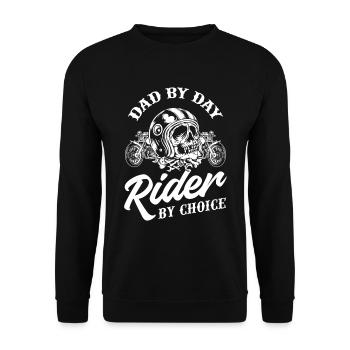 Motorrad Biker Motorbike Motorcycle Dad - Unisex Pullover - Schwarz - Vorne - Alina (178cm) & Michal (187cm)