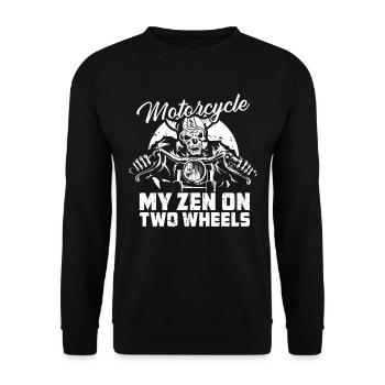 Motorrad Biker Moto Moto Thérapie - Sweat-shirt Unisexe - noir - Devant - Alina (178cm) & Michal (187cm)
