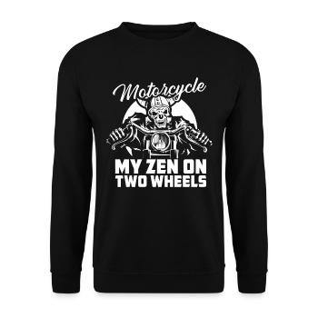 Motorrad Biker Moto Moto Thérapie - Sweat-shirt Unisexe - noir - Devant - Alina (178cm) & Michal (187cm)