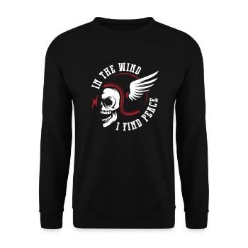 Motorrad Biker Motorbike Motorcycle Therapy - Unisex Pullover - Schwarz - Vorne - Alina (178cm) & Michal (187cm)