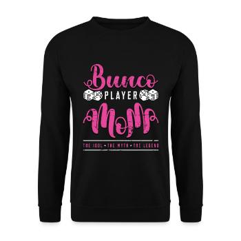 Bunco Player Mom The Idol The Myth The Game Night - Unisex Sweatshirt - black - Front - Alina (178cm) & Michal (187cm)