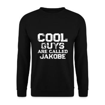 Les mecs cool s’appellent Jakobe - Sweat-shirt Unisexe - noir - Devant - Alina (178cm) & Michal (187cm)