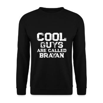 Les mecs cool s’appellent Brayan - Sweat-shirt Unisexe - noir - Devant - Alina (178cm) & Michal (187cm)