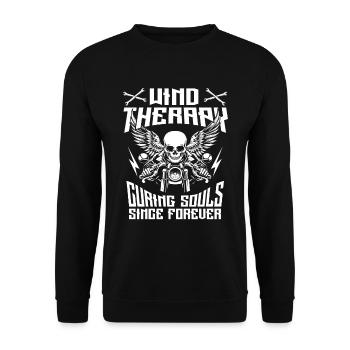 Motorrad Biker Moto Moto Thérapie - Sweat-shirt Unisexe - noir - Devant - Alina (178cm) & Michal (187cm)