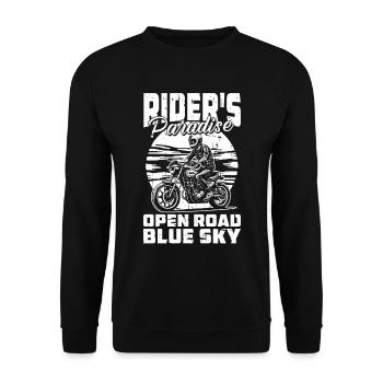 Moto Motard Motard - Sweat-shirt Unisexe - noir - Devant - Alina (178cm) & Michal (187cm)