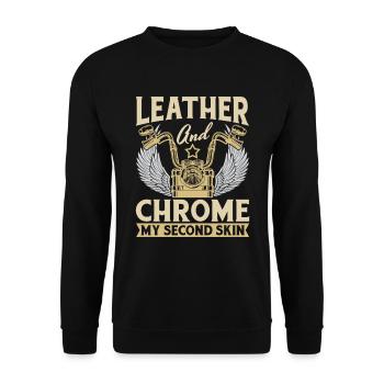 Moto Motard Motard - Sweat-shirt Unisexe - noir - Devant - Alina (178cm) & Michal (187cm)