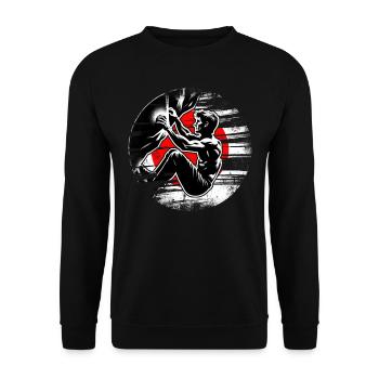 Japan Climber – Escalade de bloc en détresse - Sweat-shirt Unisexe - noir - Devant - Alina (178cm) & Michal (187cm)