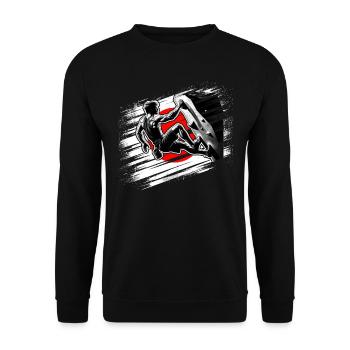 Japan Climber – Escalade de bloc en détresse - Sweat-shirt Unisexe - noir - Devant - Alina (178cm) & Michal (187cm)