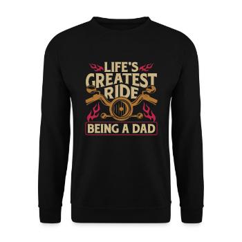 Motorrad Motard Moto Moto Papa - Sweat-shirt Unisexe - noir - Devant - Alina (178cm) & Michal (187cm)